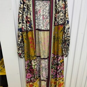 Free People Multicolor Patchwork Kimono